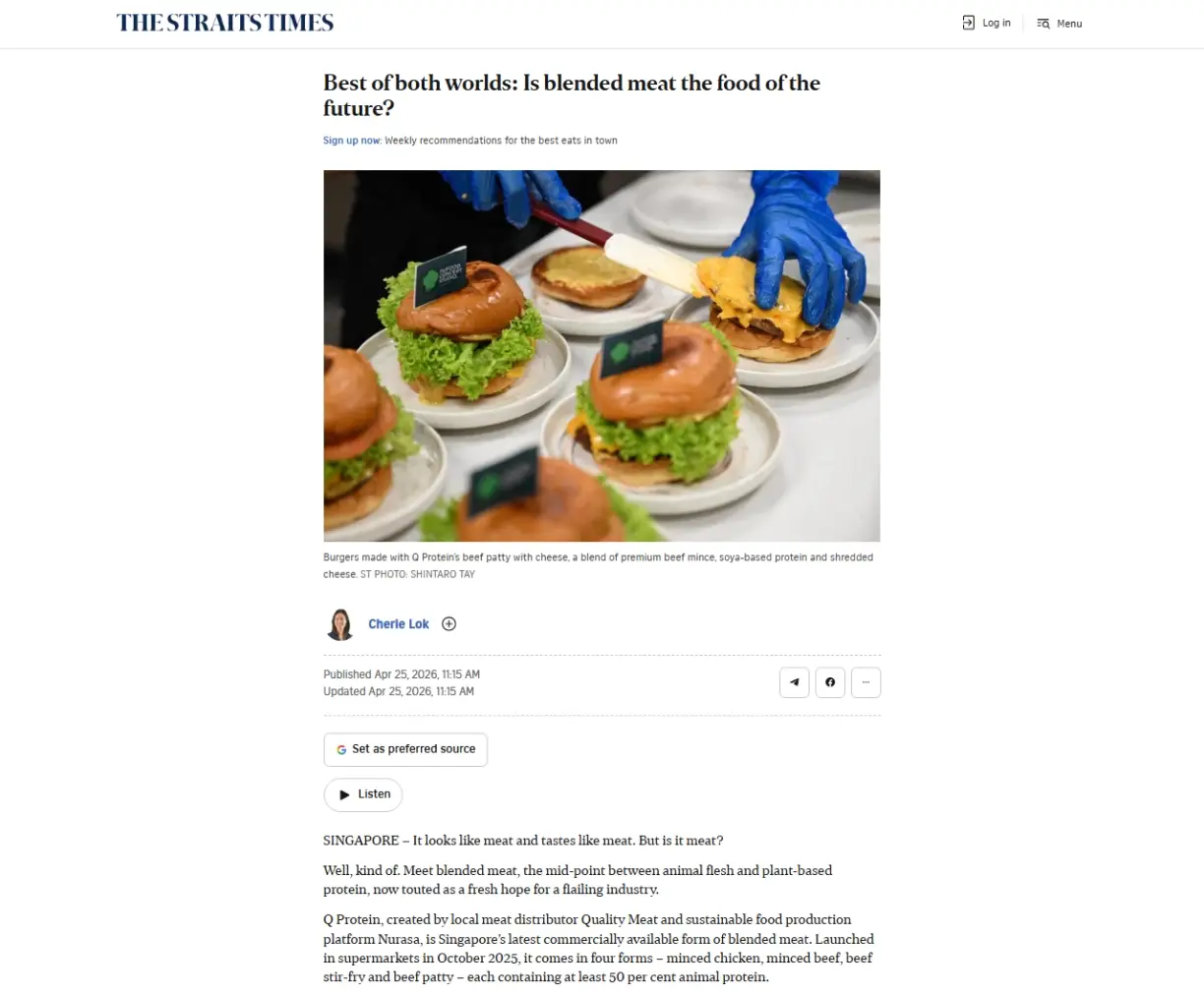 Blended meat: The food of the future? 